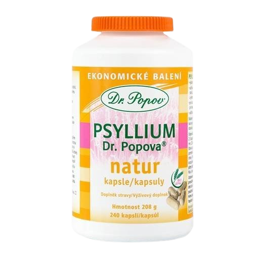 Dr. Popov Psyllium Natur vláknina výživový doplnok 240 cps kúpite na Pilulka.sk