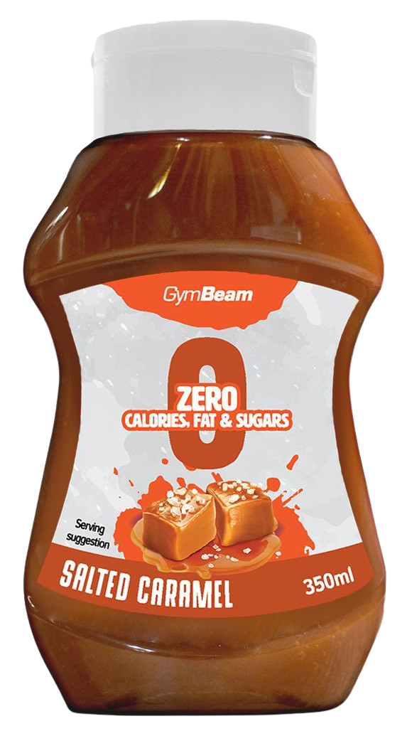 GymBeam Zero Syrup polevový sirup bez kalórií príchuť Salted Caramel 350 ml