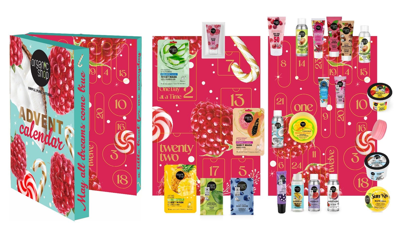 ORGANIC SHOP 24-denní Adventní kalendář Natural Beauty 24 ks