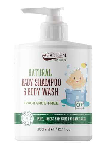 WoodenSpoon Dětský sprchový gel a šampon 2v1 bez parfemace 300 ml koupíte na Pilulka.cz