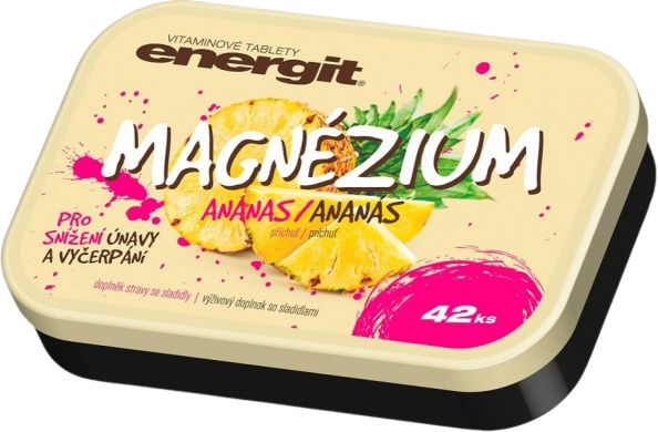 Energit Magnézium Ananas tablety s vysokým obsahom horčíka 42 tbl kúpite na Pilulka.sk