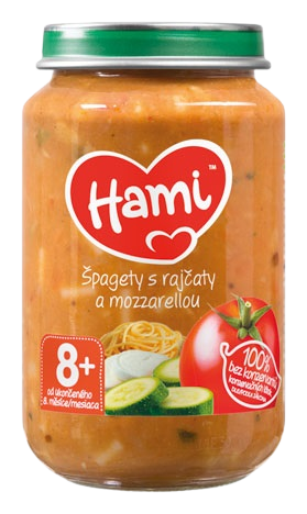 Hami príkrm Špagety s paradajkami a mozzarellou 200 g