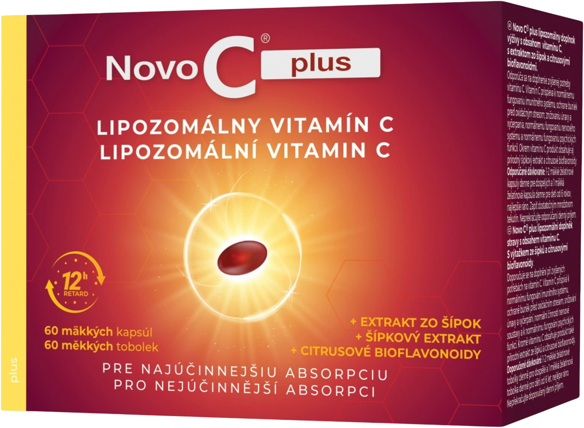 Novo C PLUS Lipozomálny vitamín C 60 tvrdých kapsúl