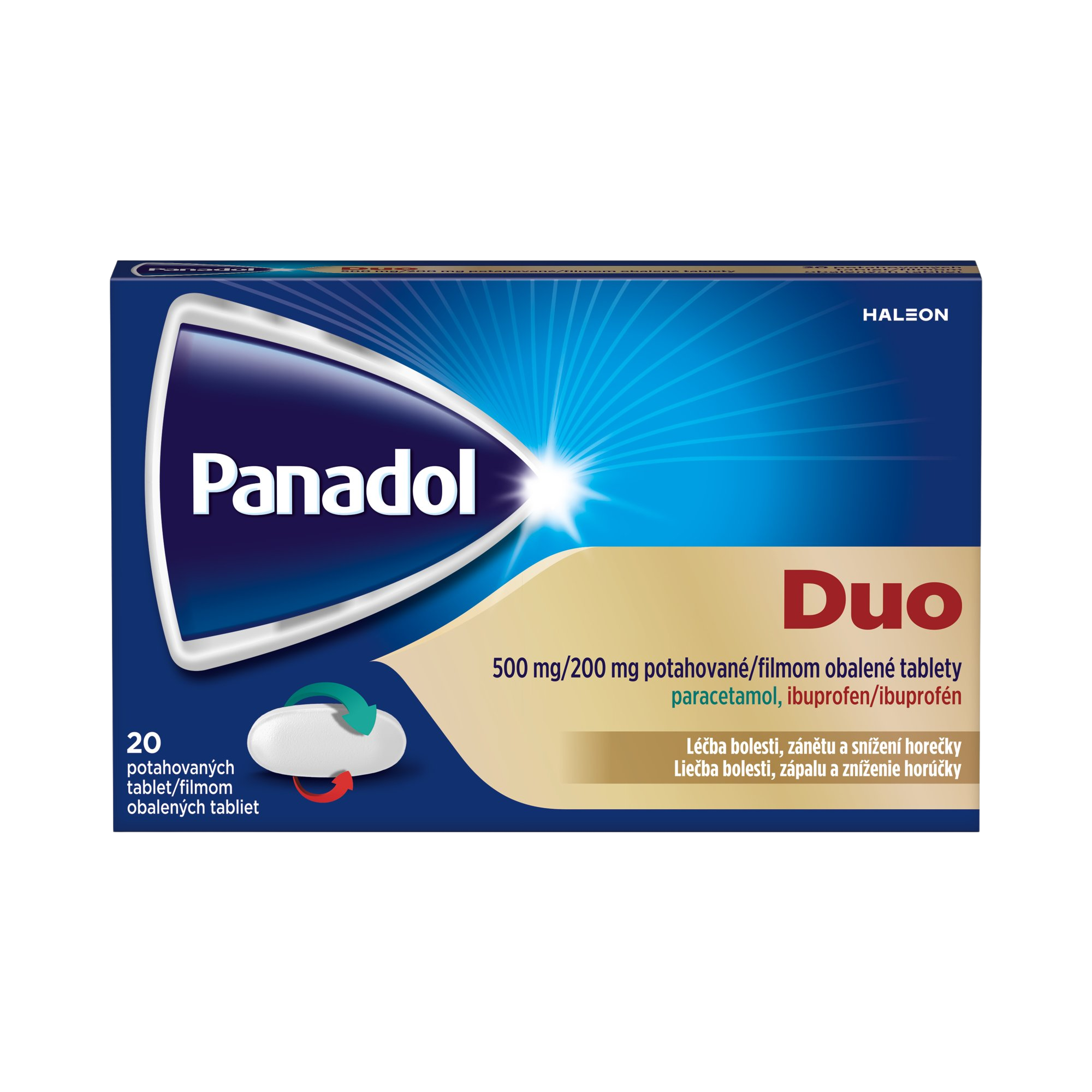 Fotografie PANADOL Duo 500mg/200mg 20 tablet