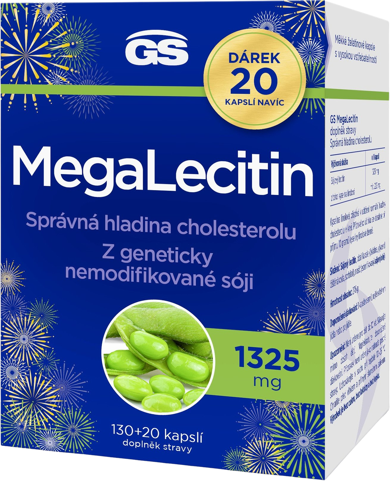 GS Megalecitin 1325, 130+20 kapslí NAVÍC 150 kapslí