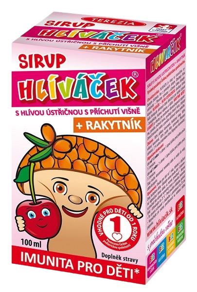 TEREZIA Hliviačik Sirup s hlivou ustricovou s príchuťou višne + rakytník, 100 ml kúpite na Pilulka.sk
