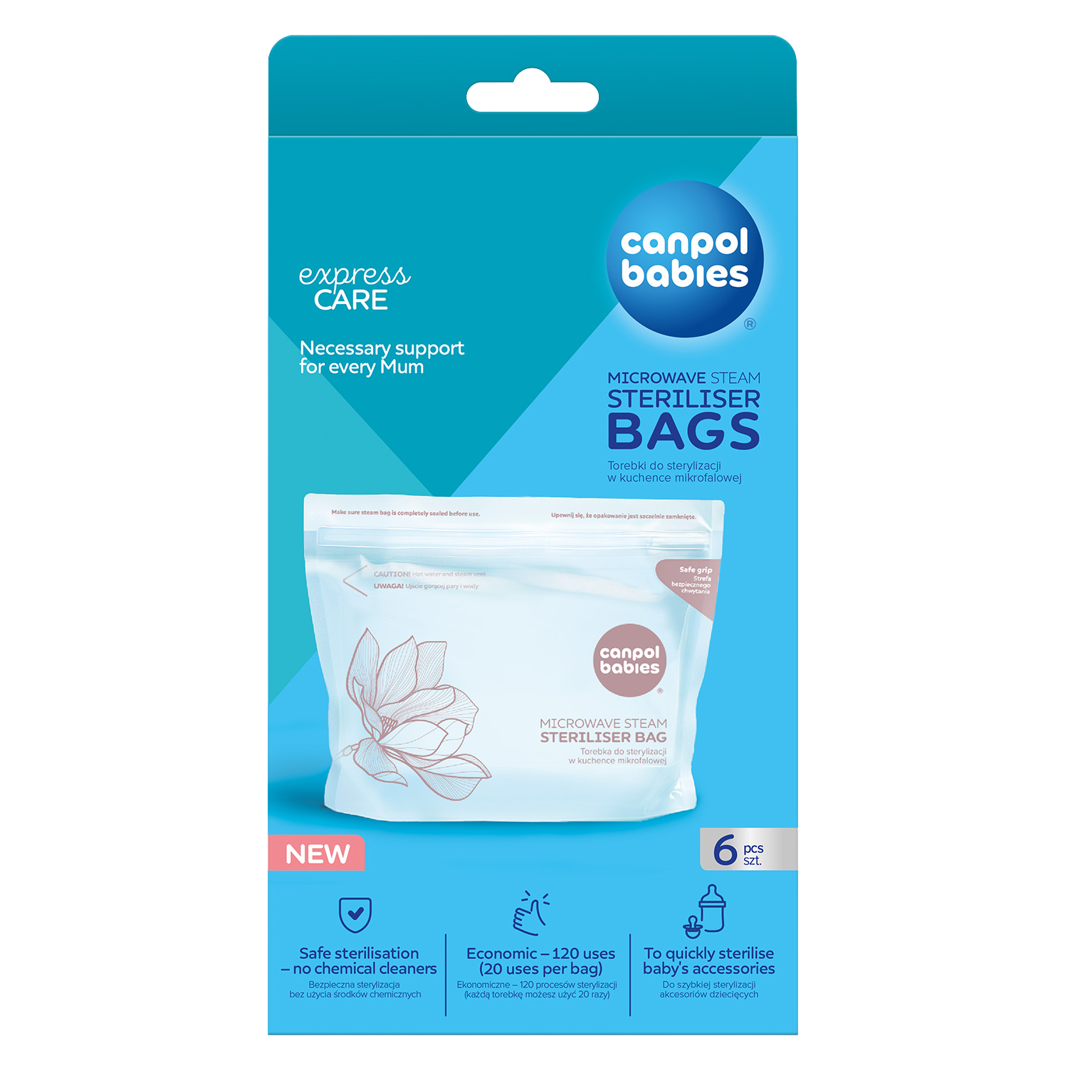 Canpol babies Sterilizační sáčky do mikrovlnky 6ks