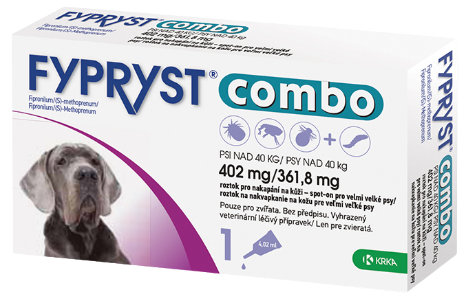 FYPRYST combo spot-on 402 mg/361,8 mg psy nad 40 kg 1x4,02 ml kúpite na Pilulka.sk