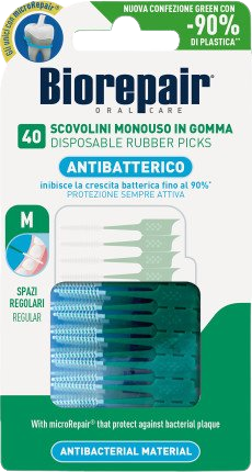 BIOREPAIR Ohybné špáradlo Regular zelené v blistri 40 ks