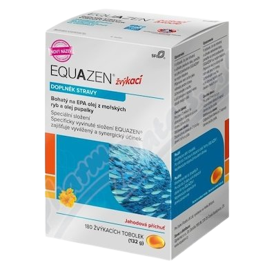 EQUAZEN jahodová príchuť žuvacie kapsuly 180 ks