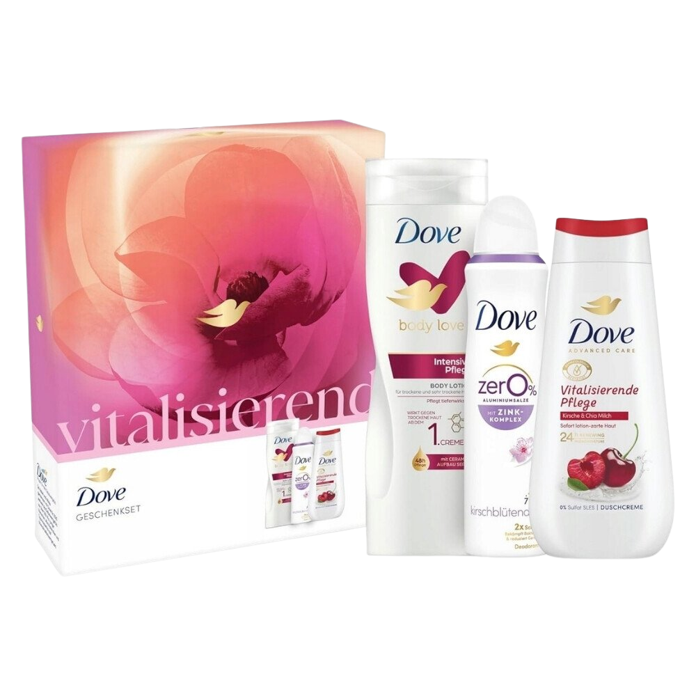 DOVE Dárková sada 225 ml SG + 150 ml Sprej + 400 mléko