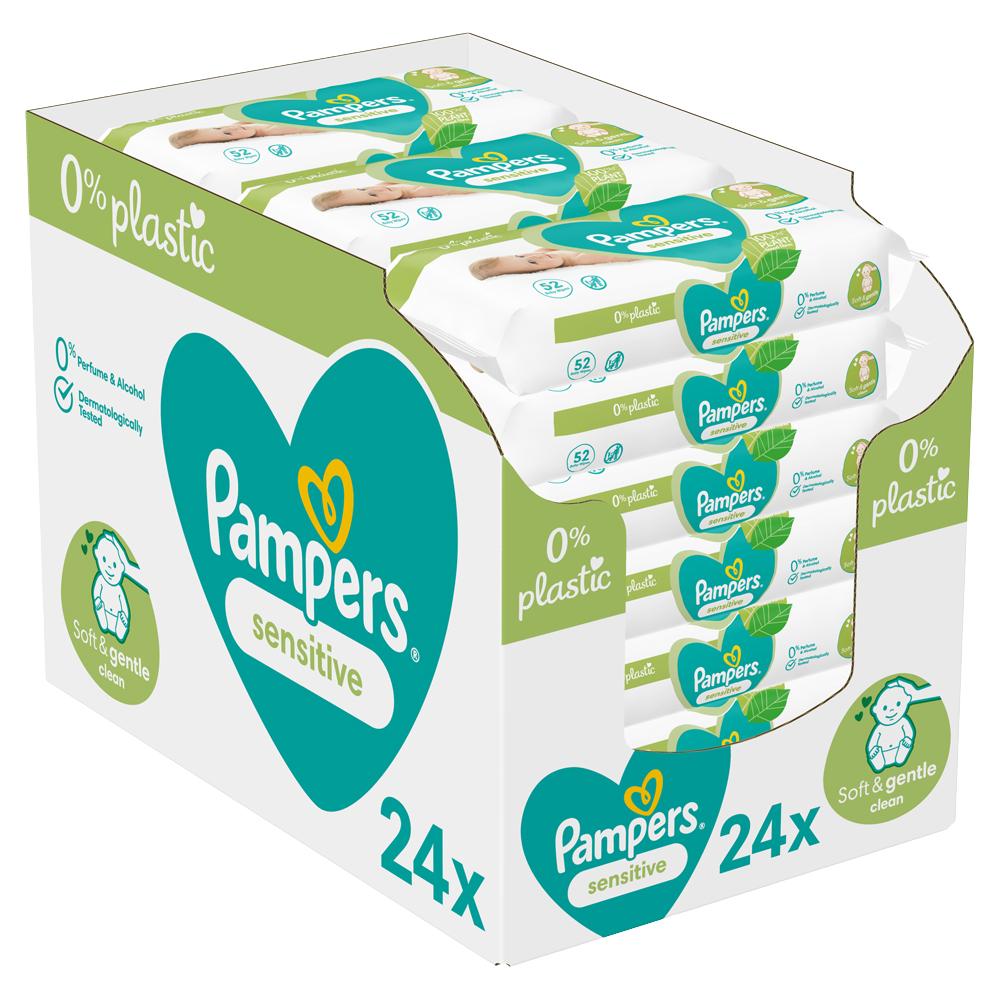 PAMPERS Sensitive baby detské čistiace obrúsky 24 x 52 ks kúpite na Pilulka.sk