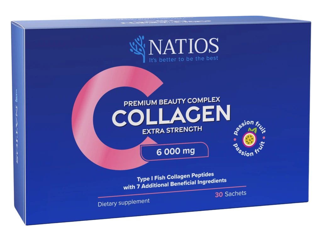 NATIOS Collagen Premium Beauty Complex, Komplex pro krásu, 6 000 mg 30 sáčků