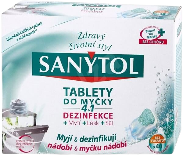 Sanytol Tablety do umývačky riadu 4v1 40 ks