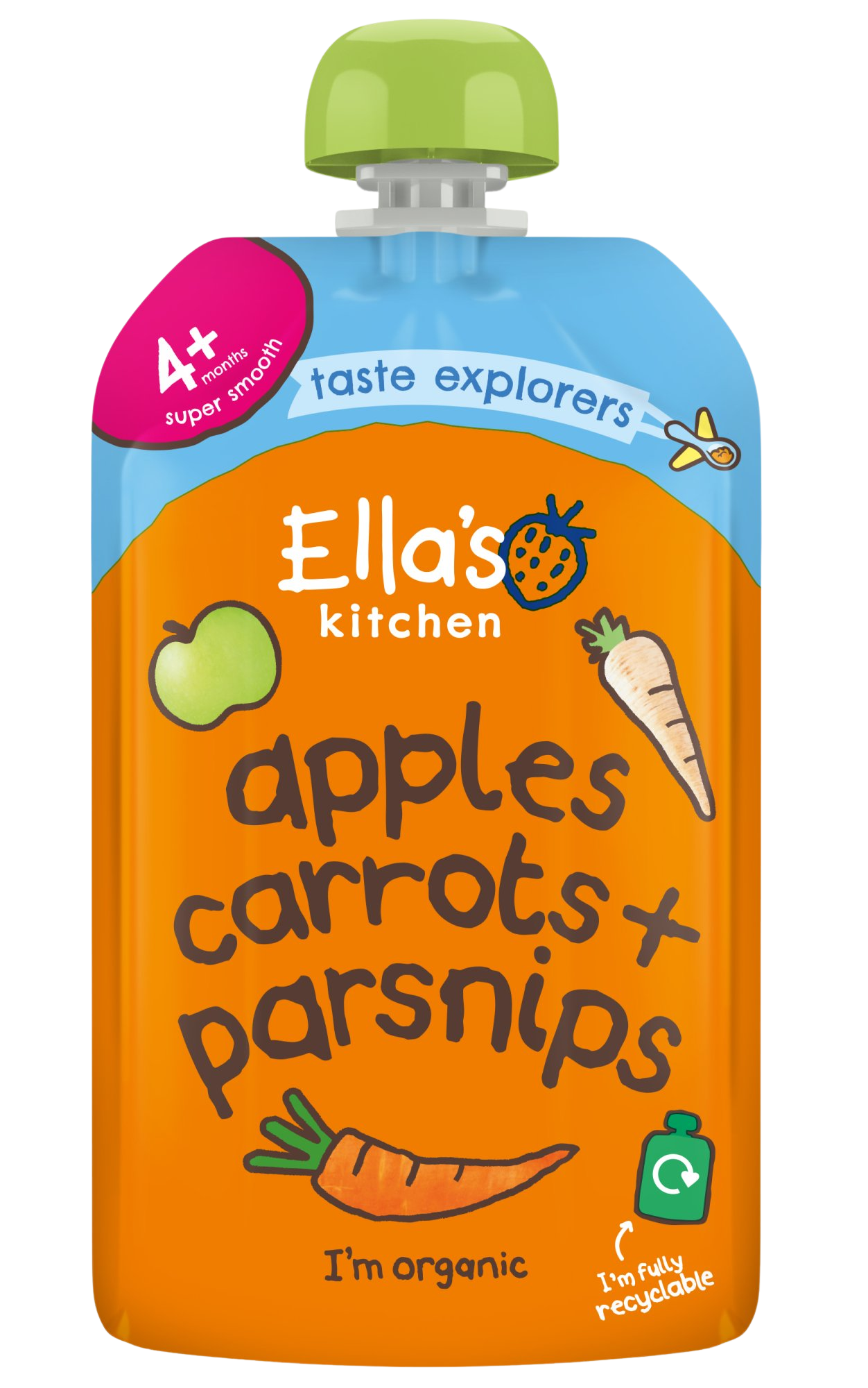 ELLA'S KITCHEN BIO Mrkva, jablko a paštrnák 120 g kúpite na Pilulka.sk