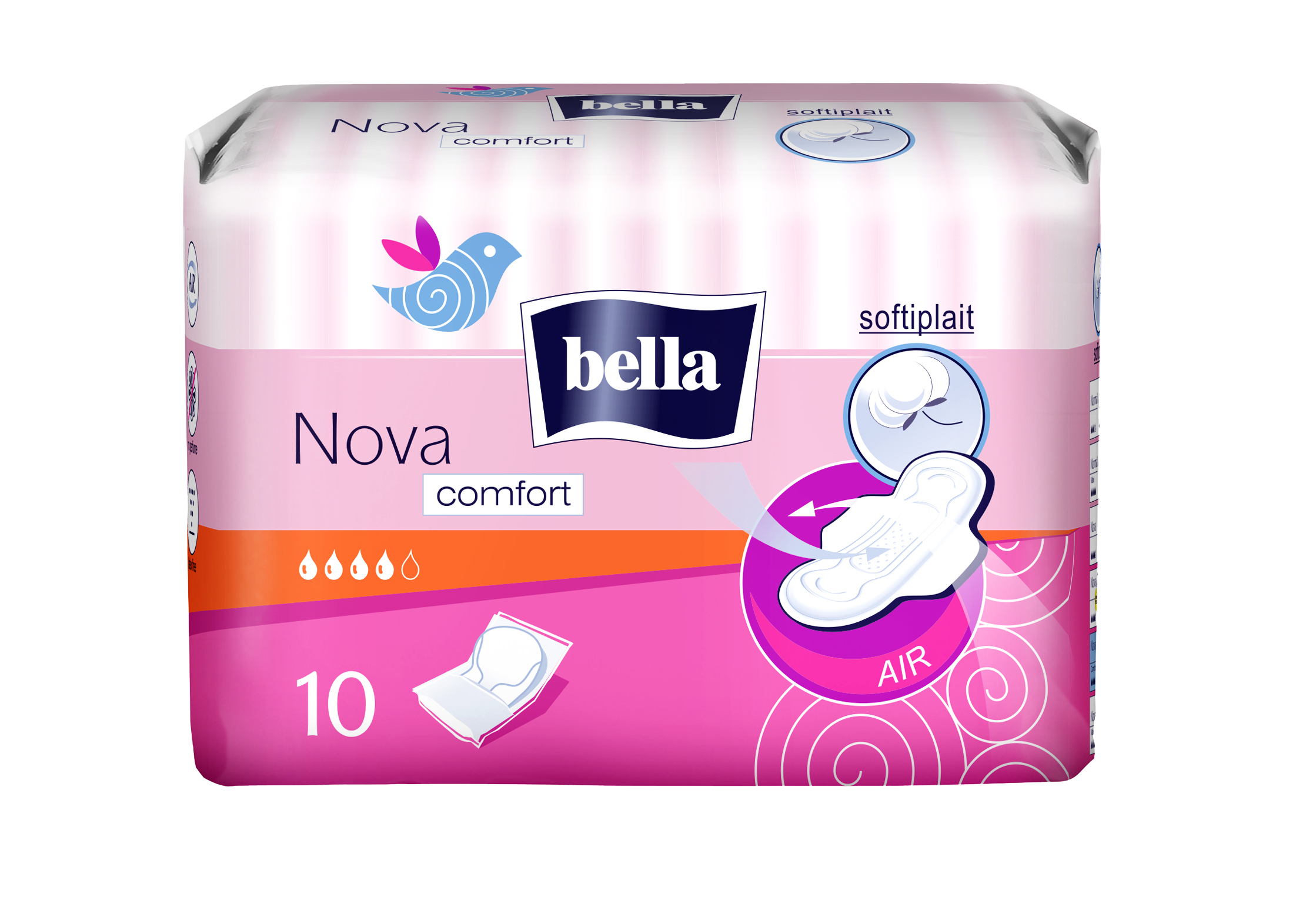BELLA Nova Comfort Hygienické vložky s krídelkami 10 ks