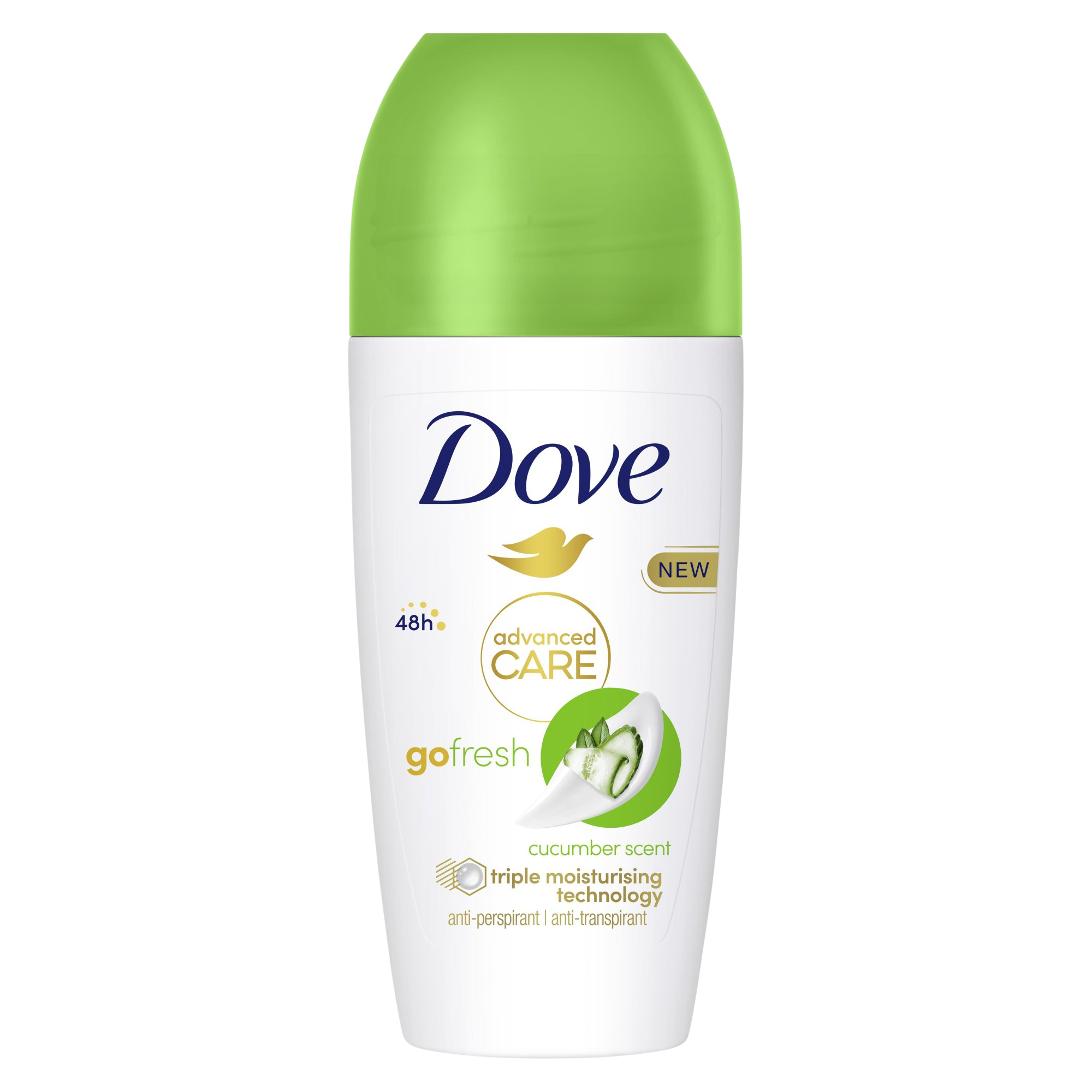 DOVE Advanced care Uhorka antiperspirant roll-on 50 ml