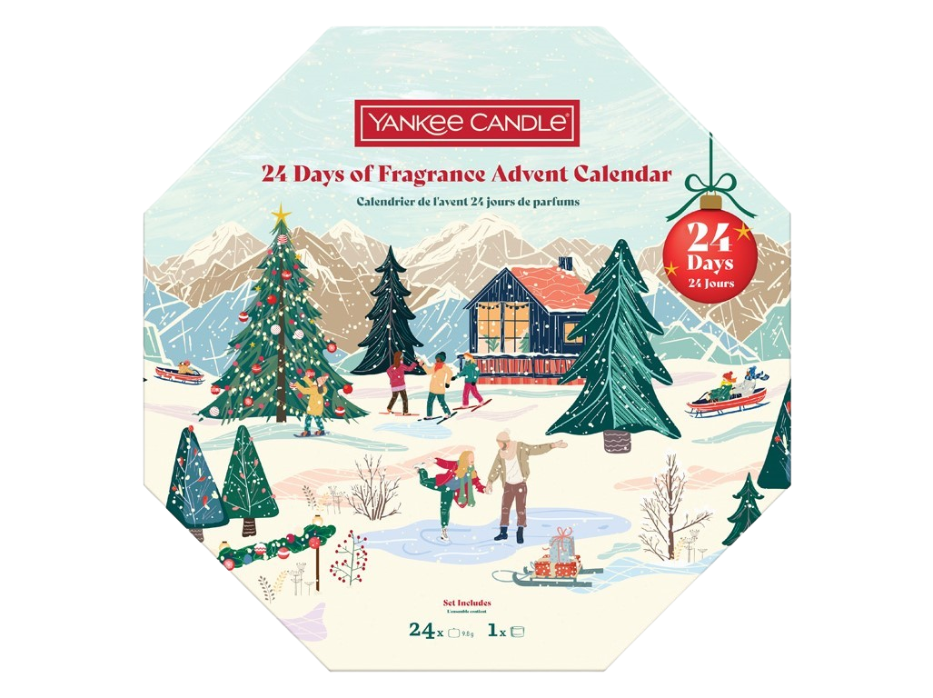 YANKEE CANDLE Adventní věnec dárková sada 24 x 9.8 g