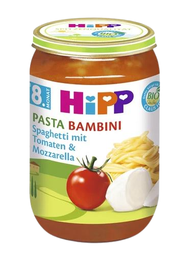 HIPP Príkrm Špagety s rajčinami a mozzarellou, Junior menu (od ukonč. 8. mesiaca) 220 g kúpite na Pilulka.sk