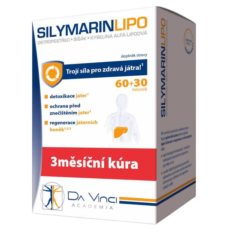 DA VINCI ACADEMIA Silymarin Lipo 60 + 30 kapsúl ZADARMO kúpite na Pilulka.sk