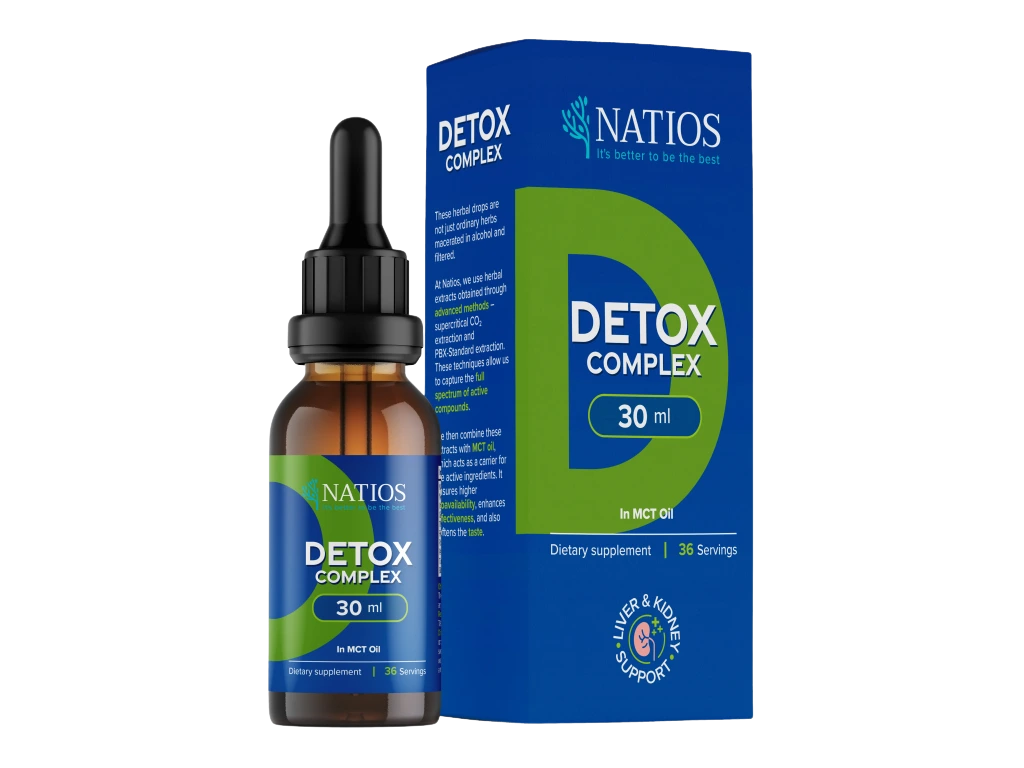 NATIOS Detox Complex, Bylinné kapky v MCT oleji 30 ml