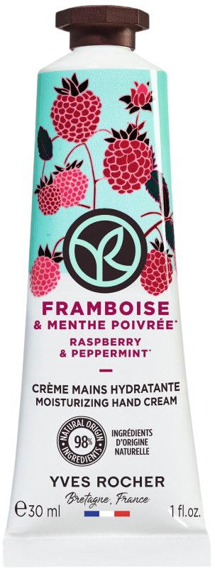 YVES ROCHER Krém na ruky Malina & mäta 30 ml