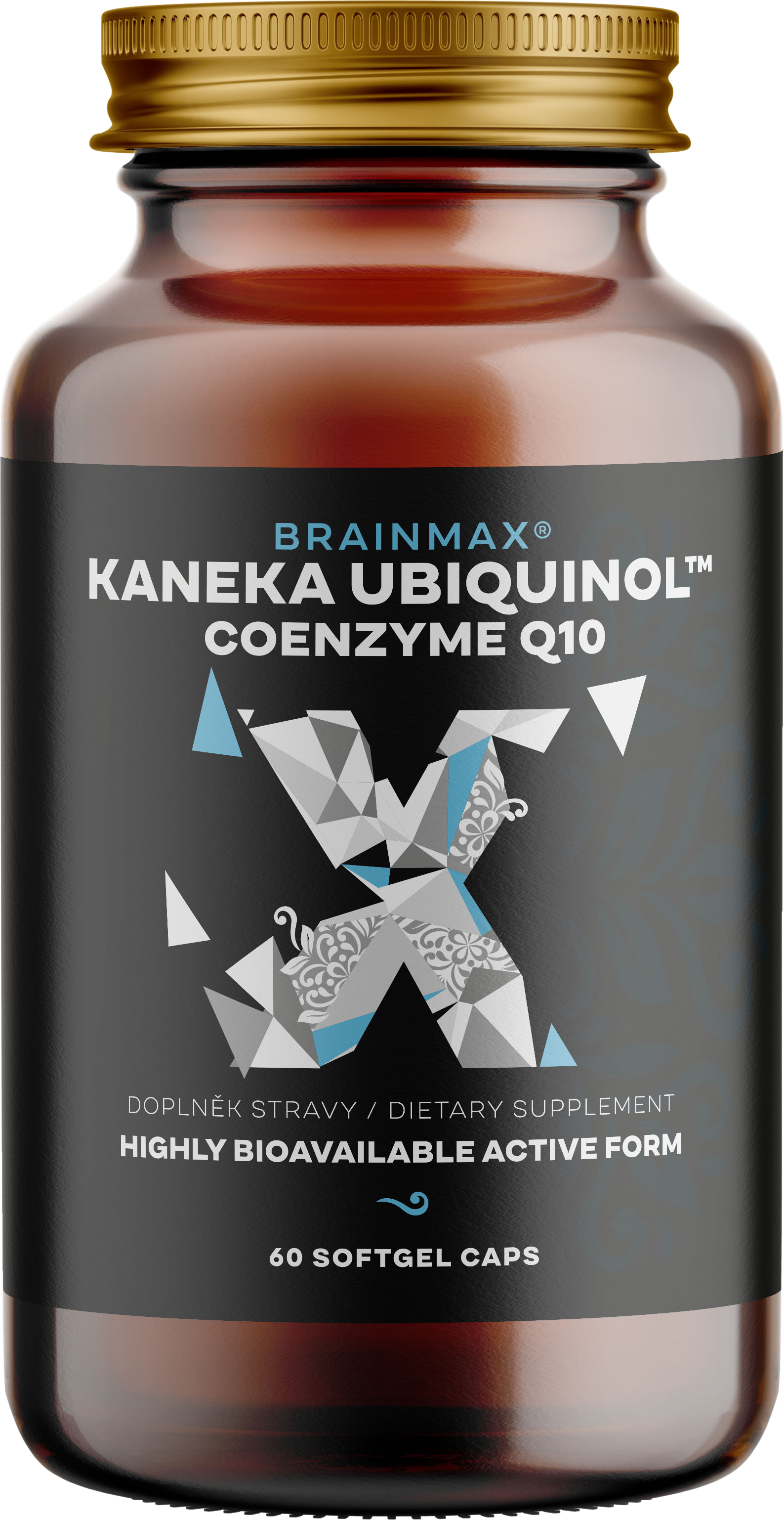 Fotografie BRAINMAX Koenzym Q10, Ubiquinol, Kaneka 60 kapslí