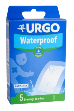 URGO Waterproof Náplasť antiseptická, vodeodolná, priehľadná, 10 x 6 cm 5 ks kúpite na Pilulka.sk