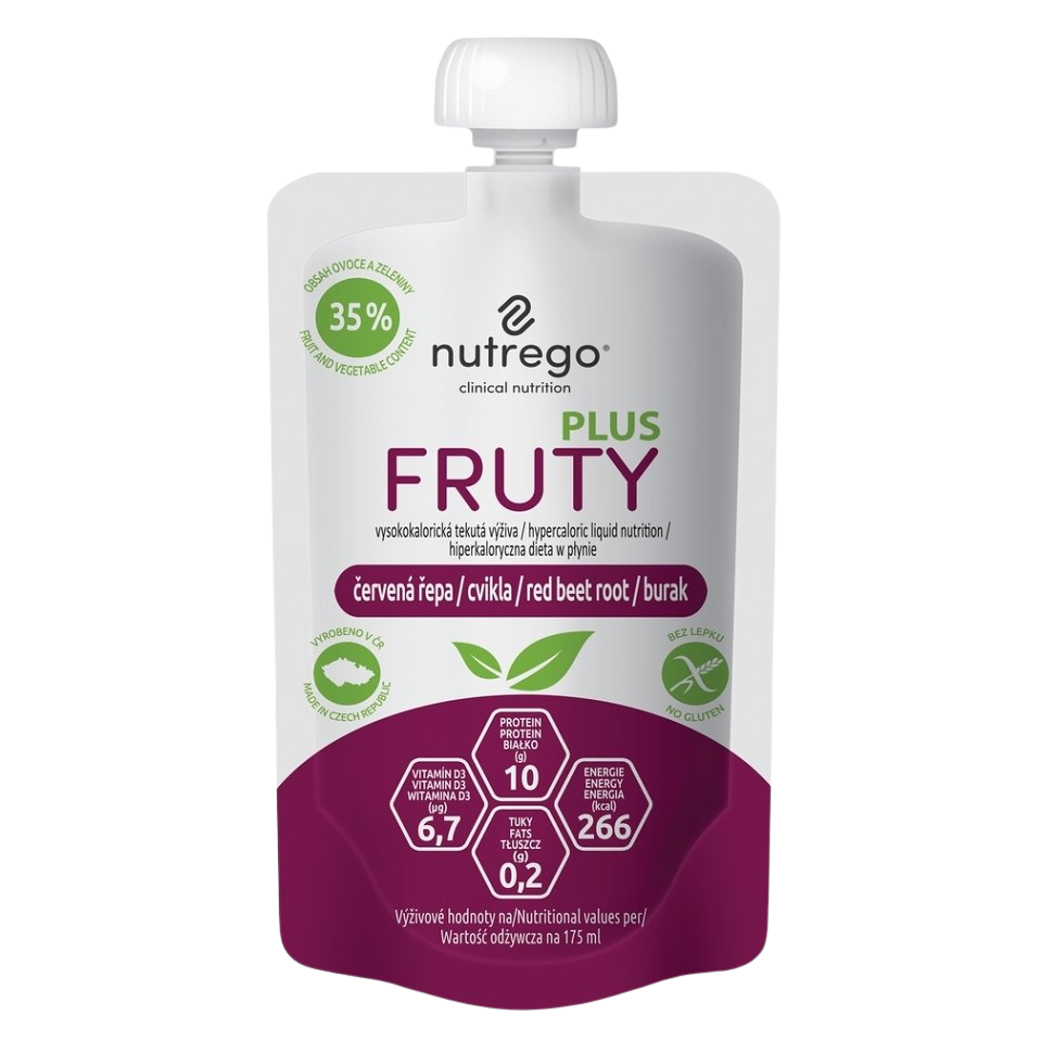 Fotografie NUTREGO FRUTY PLUS červ.řepa 4 x 175 ml