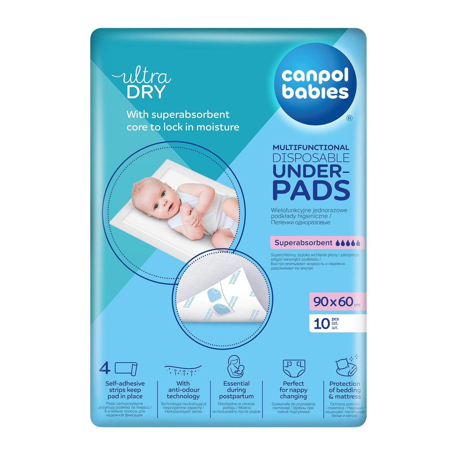 CANPOL BABIES Jednorazové hygienické podložky 10 kusov