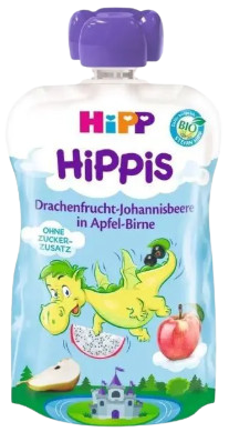 HiPP Hippies Jablko-Hruška-Dračie ovocie-Čierne ríbezle BIO 100 g kúpite na Pilulka.sk