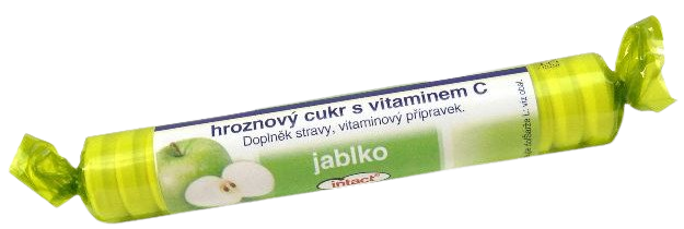 INTACT Hroznový cukor s vitamínom C a jablkovou príchuťou, 1 x 40 g kúpite na Pilulka.sk