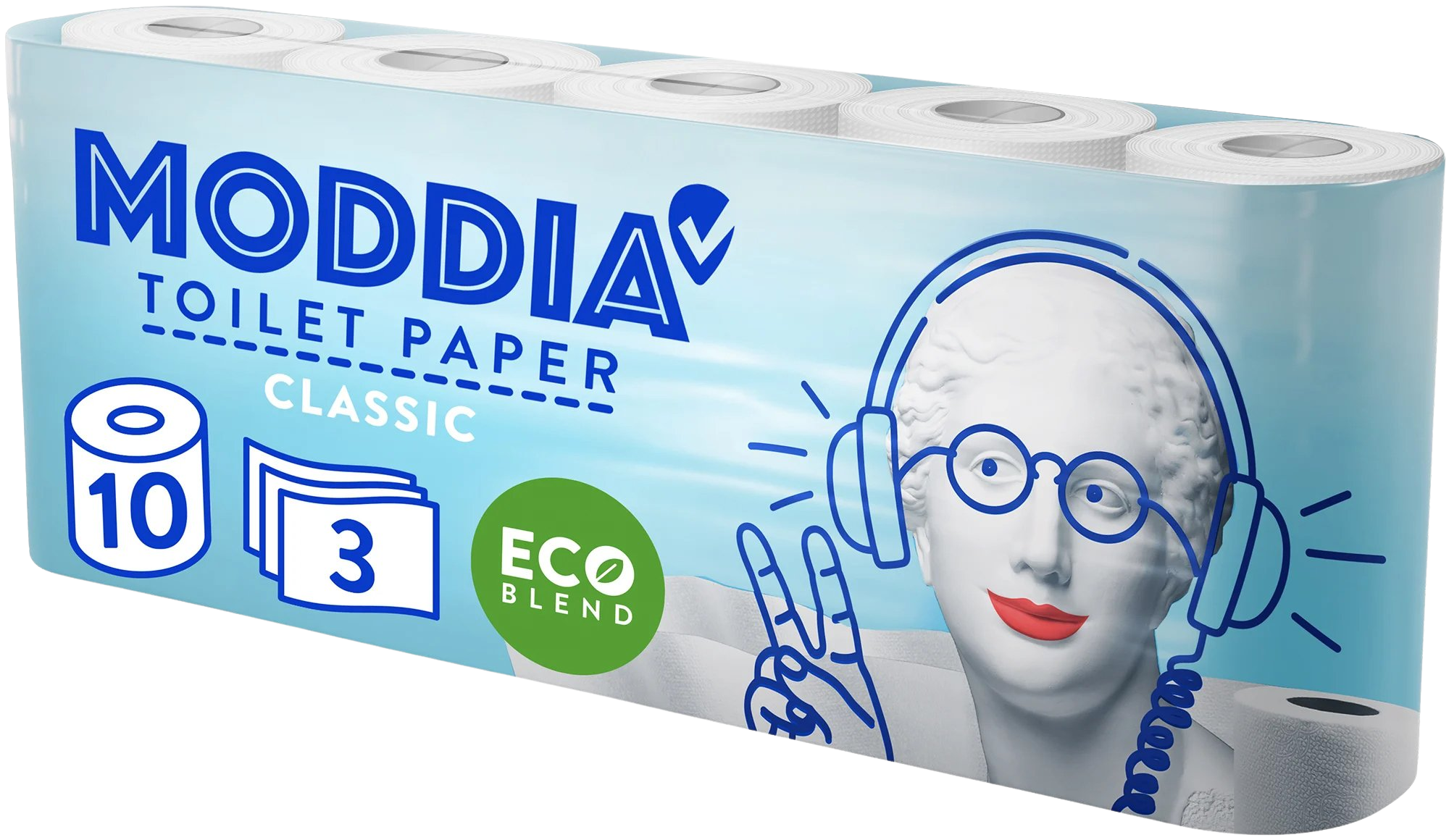 MODDIA Toaletní papír 3vrstvý 10 ks