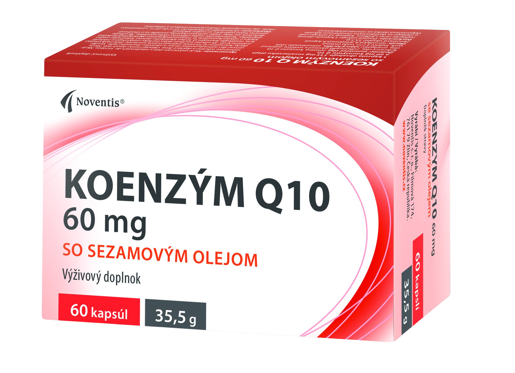 NOVENTIS Koenzým Q10 60 mg so sezamovým olejom 60 kapsúl kúpite na Pilulka.sk
