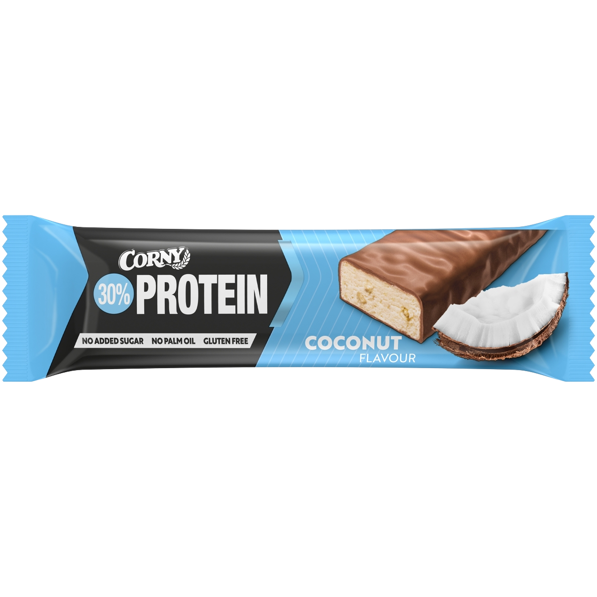 Fotografie Corny Protein 30 % proteinová tyčinka kokos 50 g