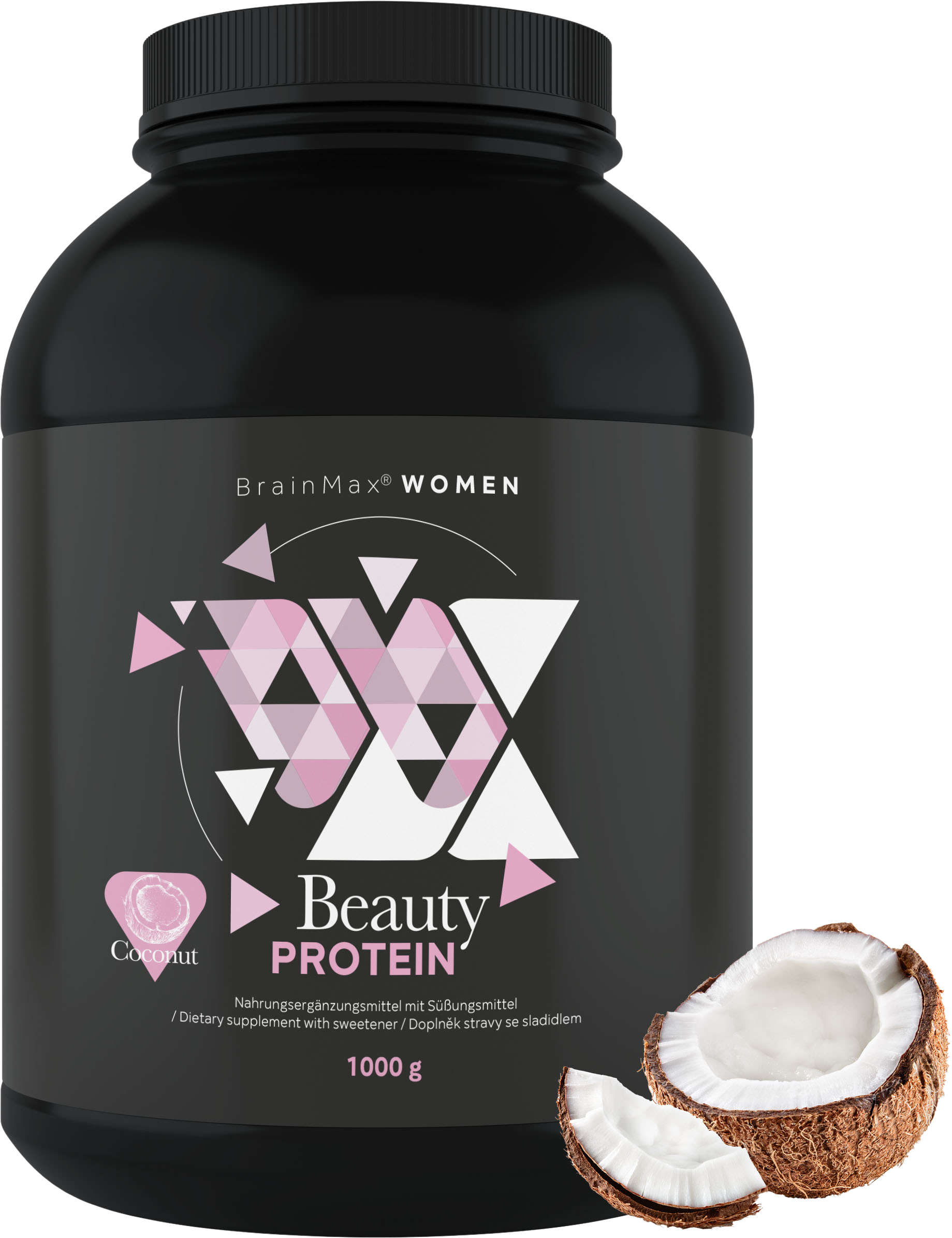 BRAINMAX Protein pro ženy s kolagenem, keratinem a vitamíny kokos 1000 g