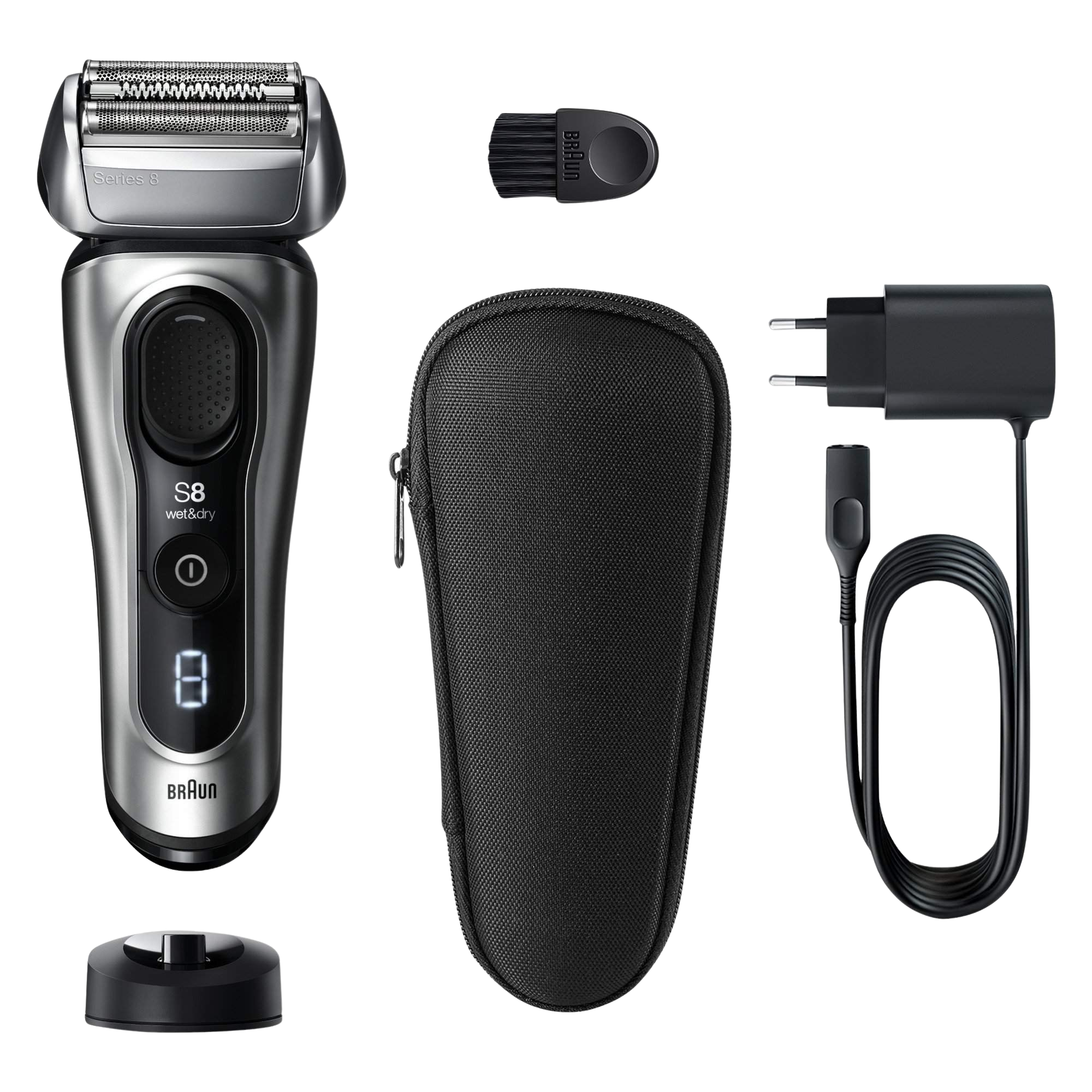 BRAUN Series 8 8417s Elektrický holiaci strojček, mokré I suché holenie, s nabíjacím stojančekom