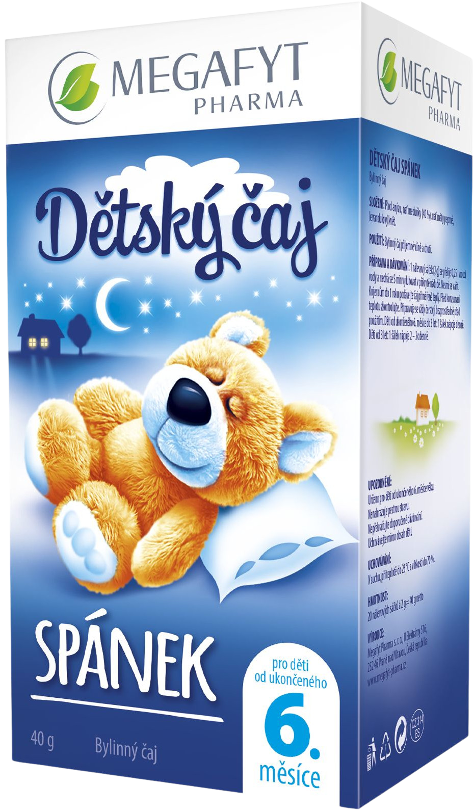 MEGAFYT Detský bylinný čaj Spánok, 20 x 2 g