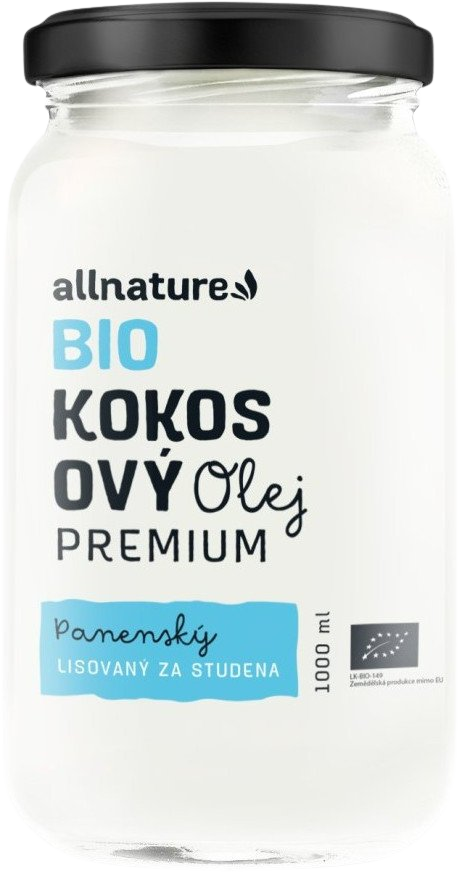 Allnature Kokosový olej panenský BIO olej v BIO kvalite 1000 ml