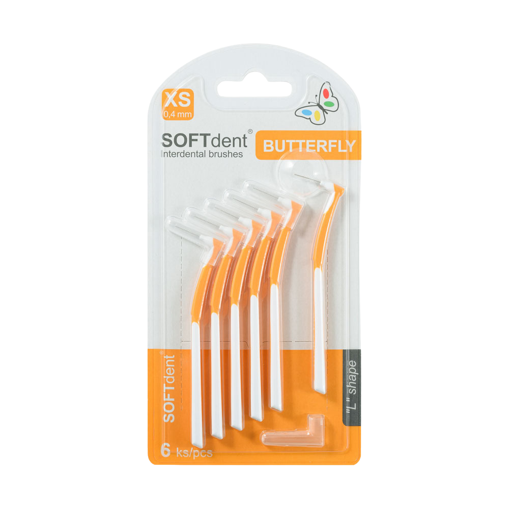SoftDent medzizubné kefa zahnutý XS 0,4 mm 6 ks kúpite na Pilulka.sk