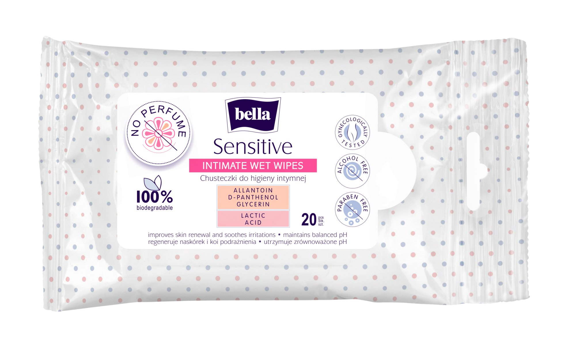 BELLA Intímne vlhčené obrúsky Sensitive 20 kusov