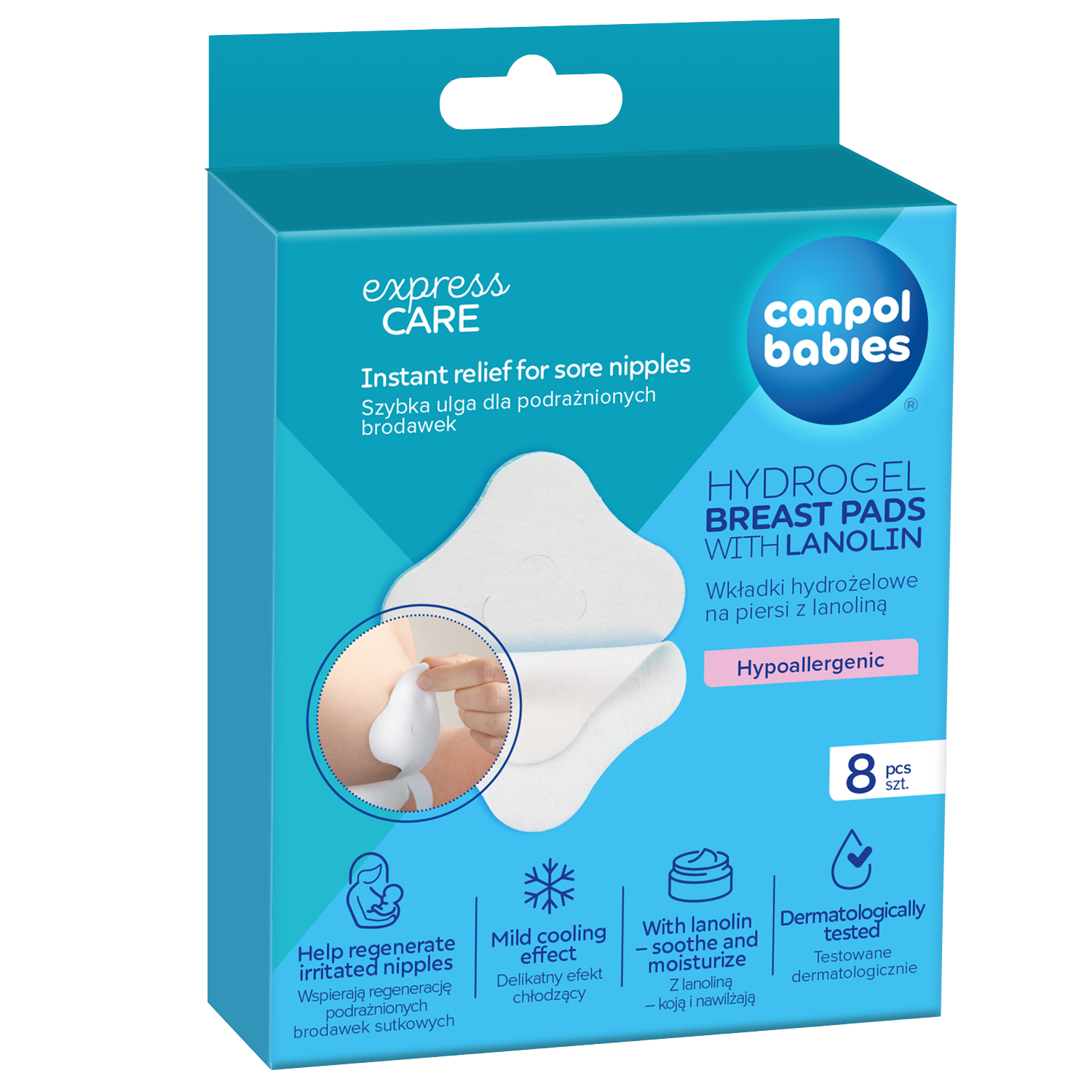 CANPOL BABIES Hydrogélové hojace prsné vankúšiky s lanolínom 8 kusov kúpite na Pilulka.sk