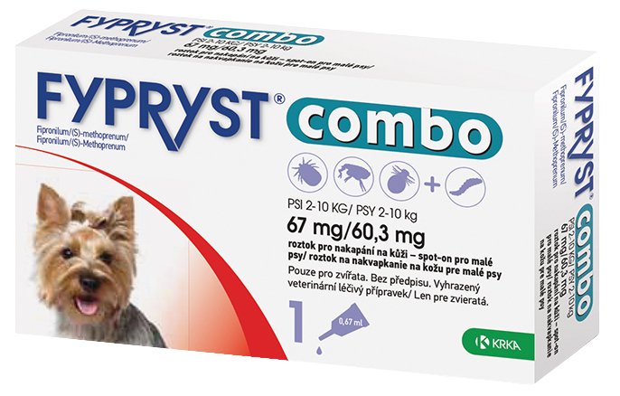 FYPRYST combo spot-on 67 mg/60,3 mg malé psy 2-10 kg 1x0,67 ml kúpite na Pilulka.sk