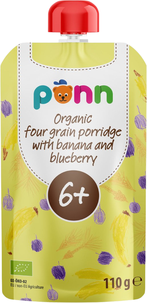 Salvest Põnn BIO Banán s čučoriedkou a obilnými vločkami 110 g