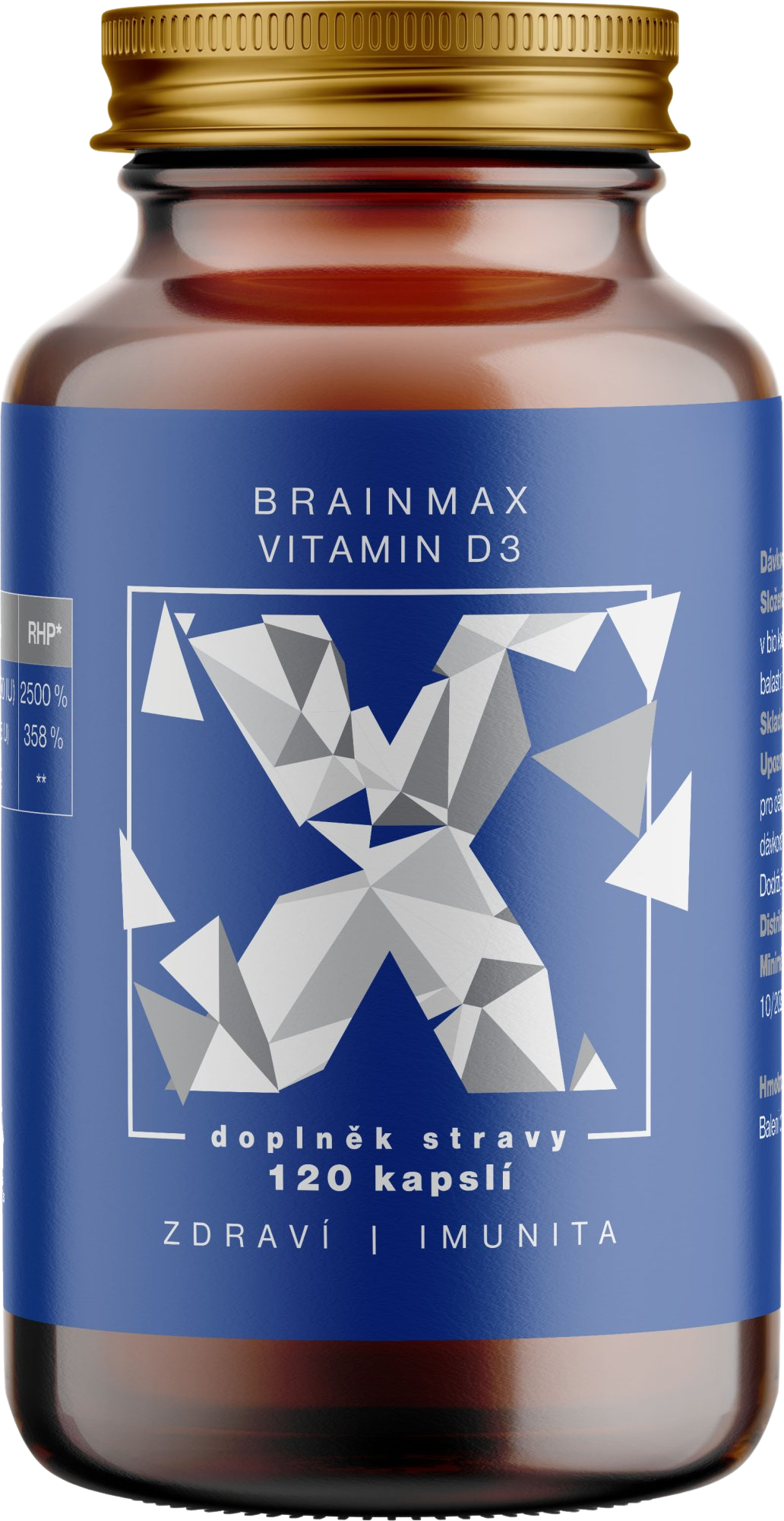 BRAINMAX Vitamín D3, 5000 IU, 120 kapsúl