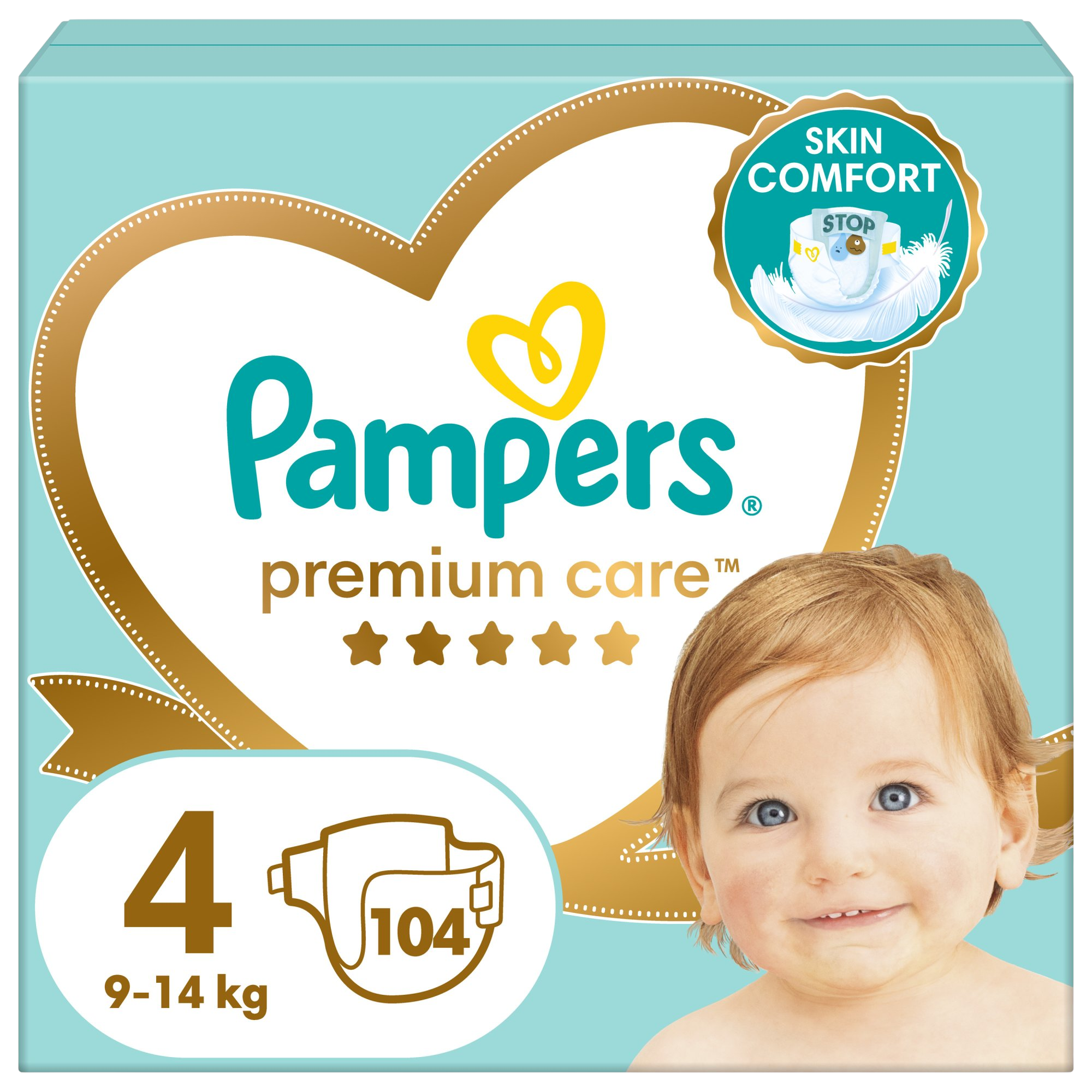 PAMPERS Premium Care 4 Maxi (9-14kg) 104 ks