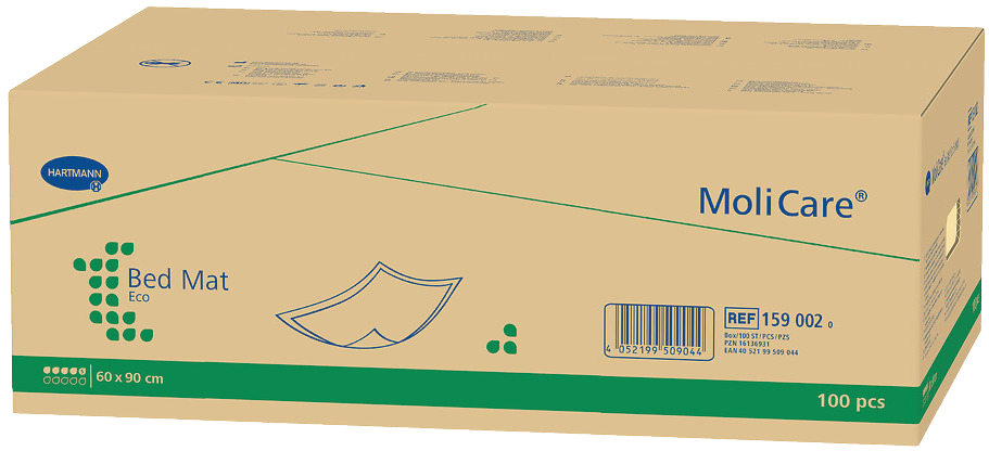 MOLICARE Bed Mat Eco 5 kvapiek Absorpčné podložky 60 x 90 cm 100 ks
