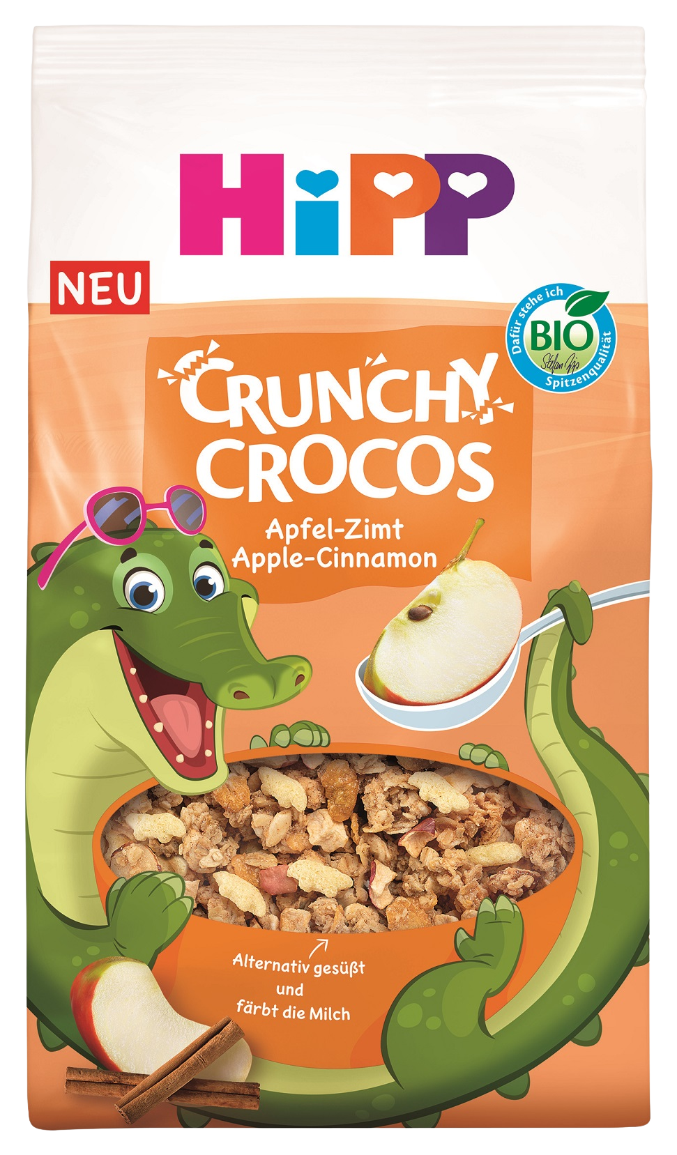 Hipp BIO Křupavé Kroko müsli jablko-skořice 300 g koupíte na Pilulka.cz