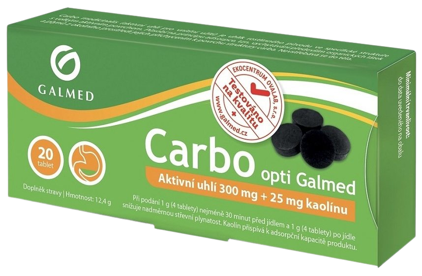 Fotografie Galmed Carbo medicinalis opti Galmed 20 tablet