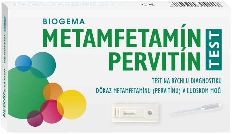 METAMFETAMÍN PERVITÍN TEST na stanovenie drogy v moči 1 ks